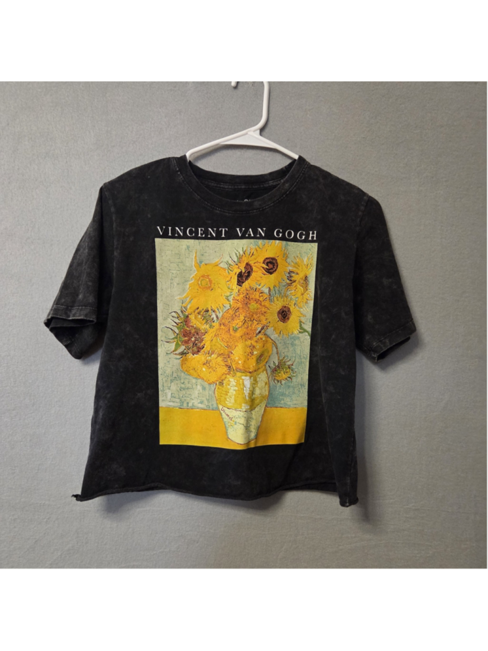 Women's Fifth Sun Van Gogh Sunflowers Graphic Tee, Size S, Black/Yellow